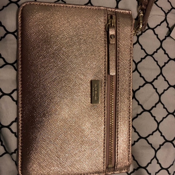 Kate Spade New York Rose Gold Leather Wristlet - Picture 2 of 5